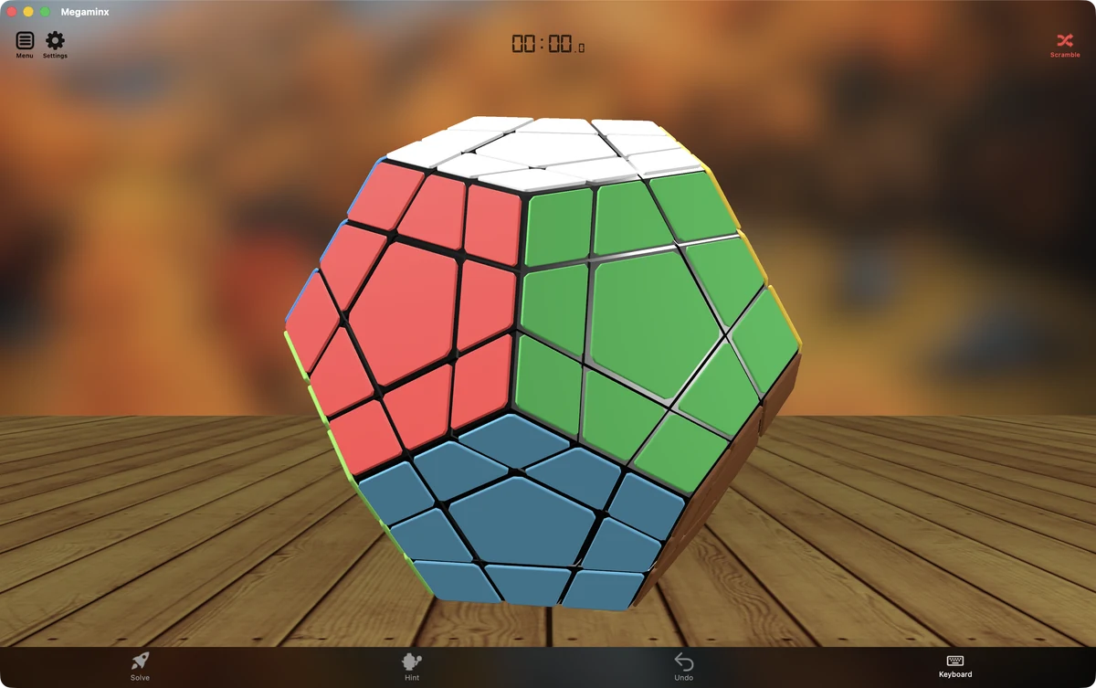 Megaminx gameplay in the Mac app