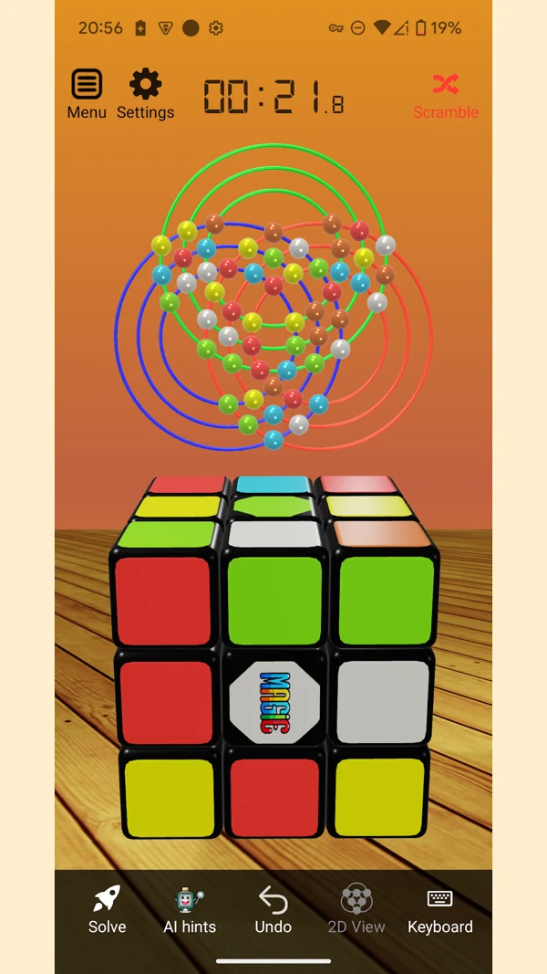 Classic cube gameplay in the Android app